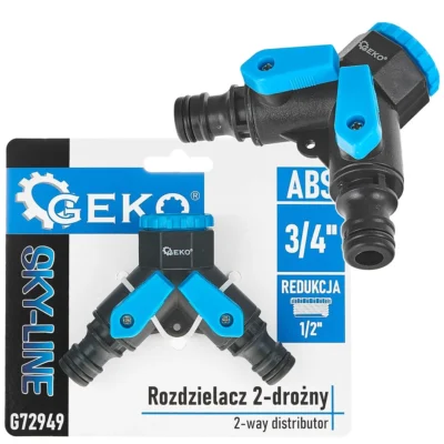 3/4" 2-utas elosztó 1/2" redukcióval és két SKY-LINE szeleppel (120)