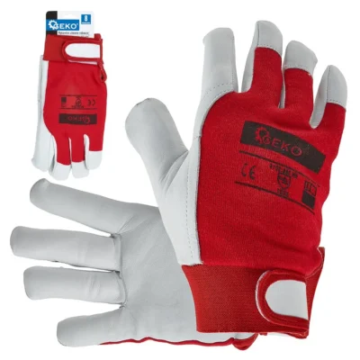 Szerelés téli munkakesztyű kecskebőr - tépőzáras r.8 (12/48)