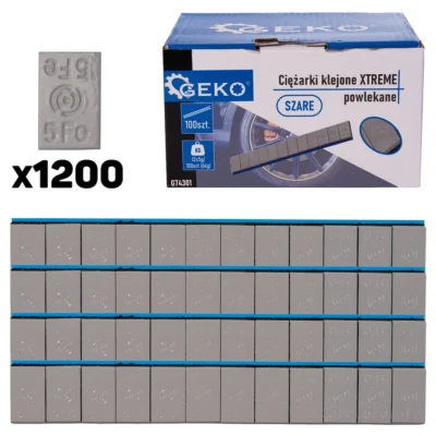 XTREME ragasztott súlyok szürke bevonattal 12x5g - 100 darabos készlet (6kg) (4)