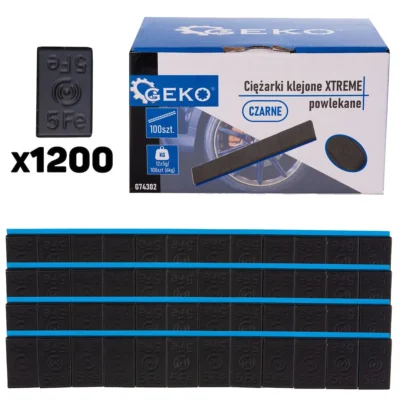 XTREME ragasztott súlyok bevonva fekete 12x5g - 100 darabos készlet (6kg) (4)