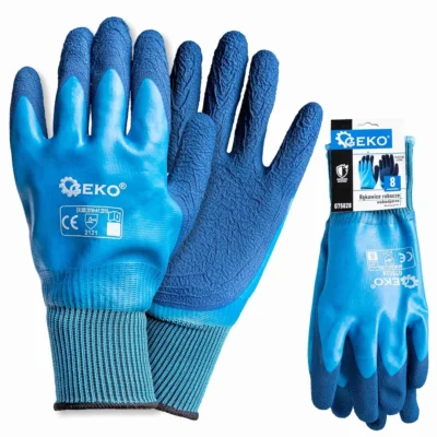 Vízálló munkakesztyű r. 8 /poliészter - latex/ (12/120)