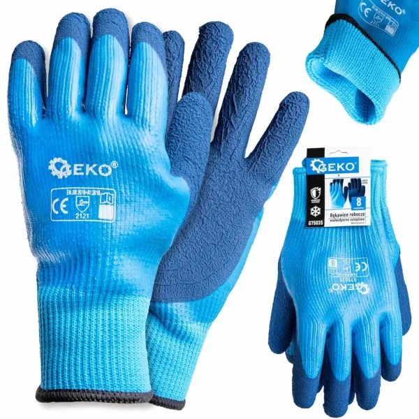 Vízálló szigetelt munkakesztyű r. 8 /jersey - latex/ (12/120)