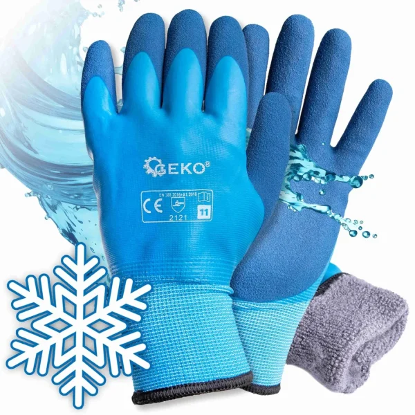 Vízálló szigetelt téli munkakesztyű r. 11 /pamut - latex/ (12/120) - Image 2