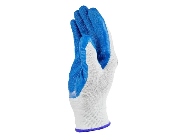 Védő poliészter kesztyű r. 11 /latex fehér és kék/ (12/240) - Image 4