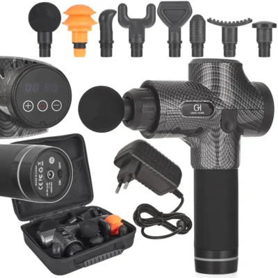 Masszázspisztoly 100W tokkal + 8 masszázstartozék (10)