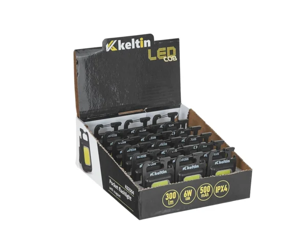 Mini - zseblámpa mágnessel LED COB 6W 500mAh 300lm IPX4 - kijelzős doboz (18/216) - Image 2