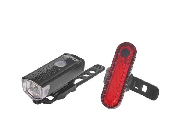 Vízálló USB kerékpárvilágítás IP54 - első + hátsó szett (120) - Image 2