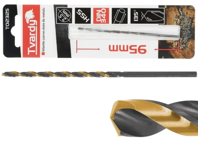 Fekete-arany színű, meghosszabbított HSS fém fúrószár M2 2.5mm (1/250/1000)