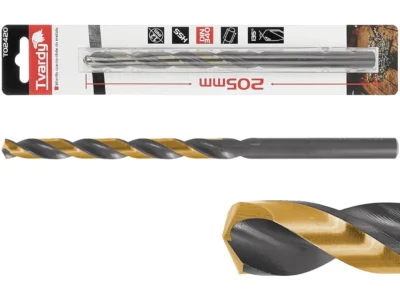 Fekete-arany színű, meghosszabbított HSS fém fúrószár M2 12.0mm (1/25/100)