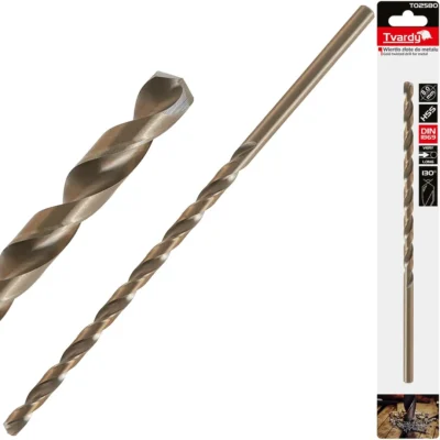 Arany fém fúrószár hosszú 8,0 x 240mm HSS DIN1869 (25/100)