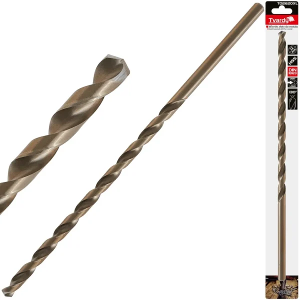 Arany fém fúrószár hosszú 12,0 x 375mm HSS DIN1869 (25/50/100)