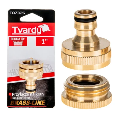 1" csapcsatlakozó 3/4" szűkítővel BRASS-LINE (10/80)